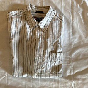 Chaps Men’s White stripe Button Up Shirt